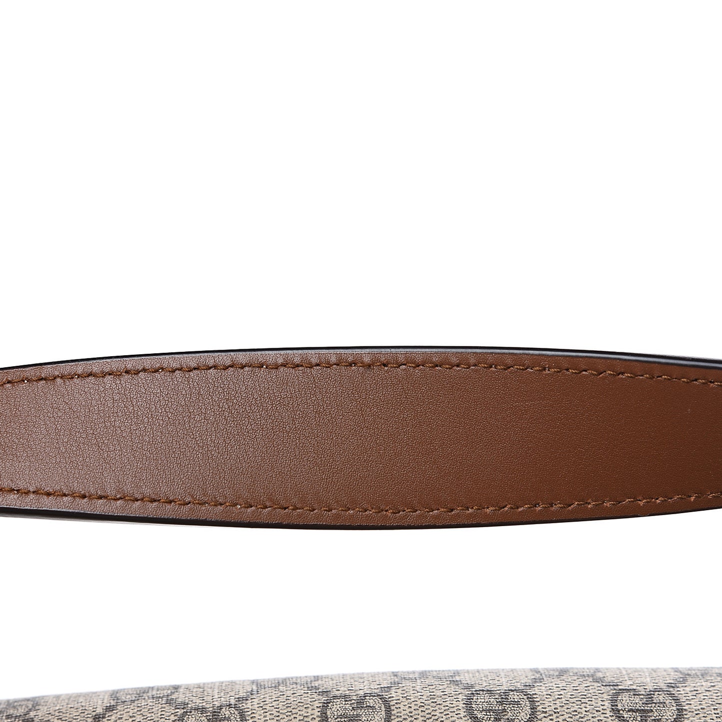 GG Supreme Monogram Large Linea A Hobo Light Brown