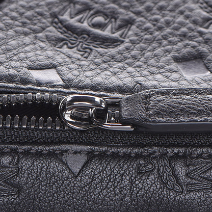 MCM Calfskin Ottomar Monogram Duke Backpack Black 12 of 17