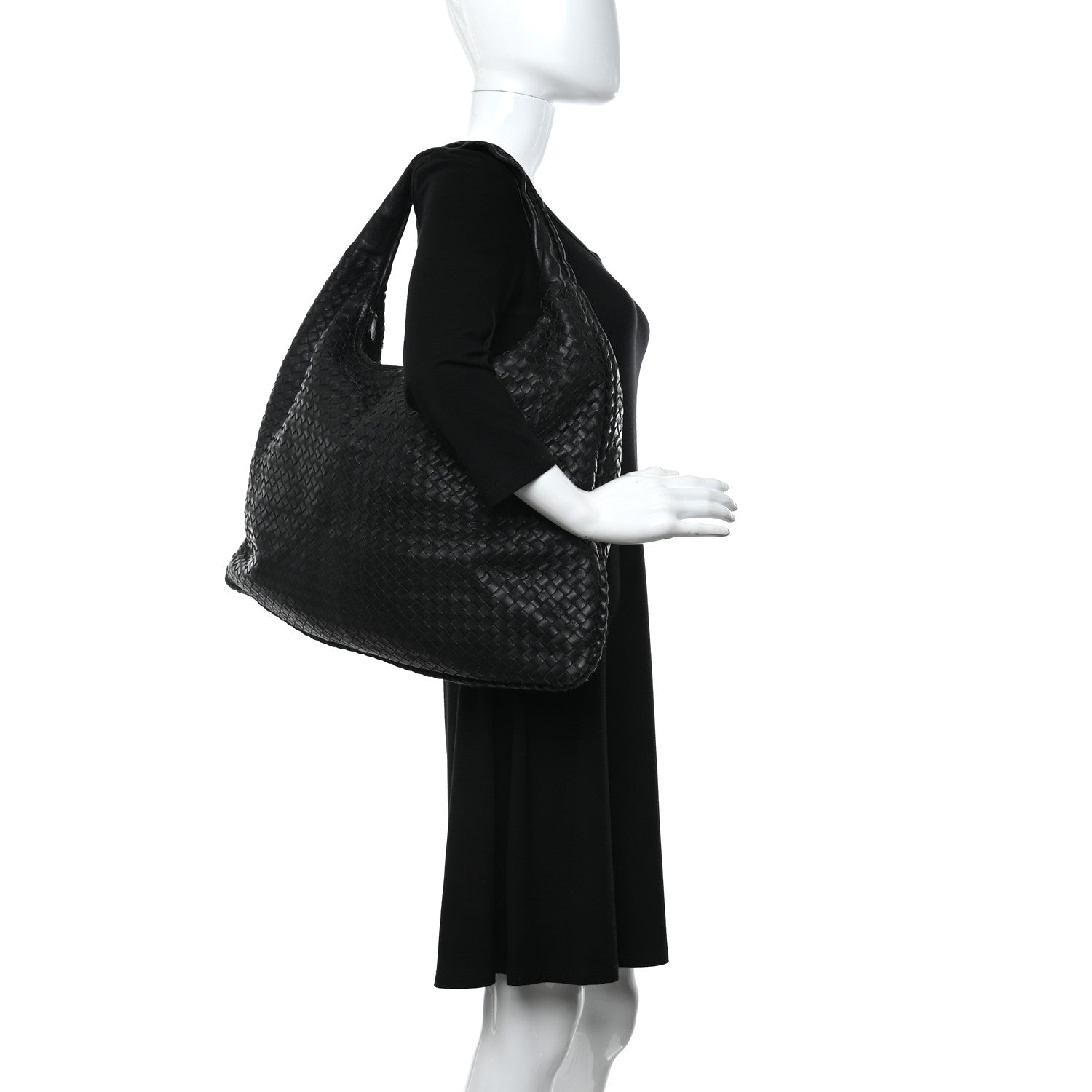Bottega Veneta Nappa Intrecciato Maxi Veneta Hobo Black 2 of 11