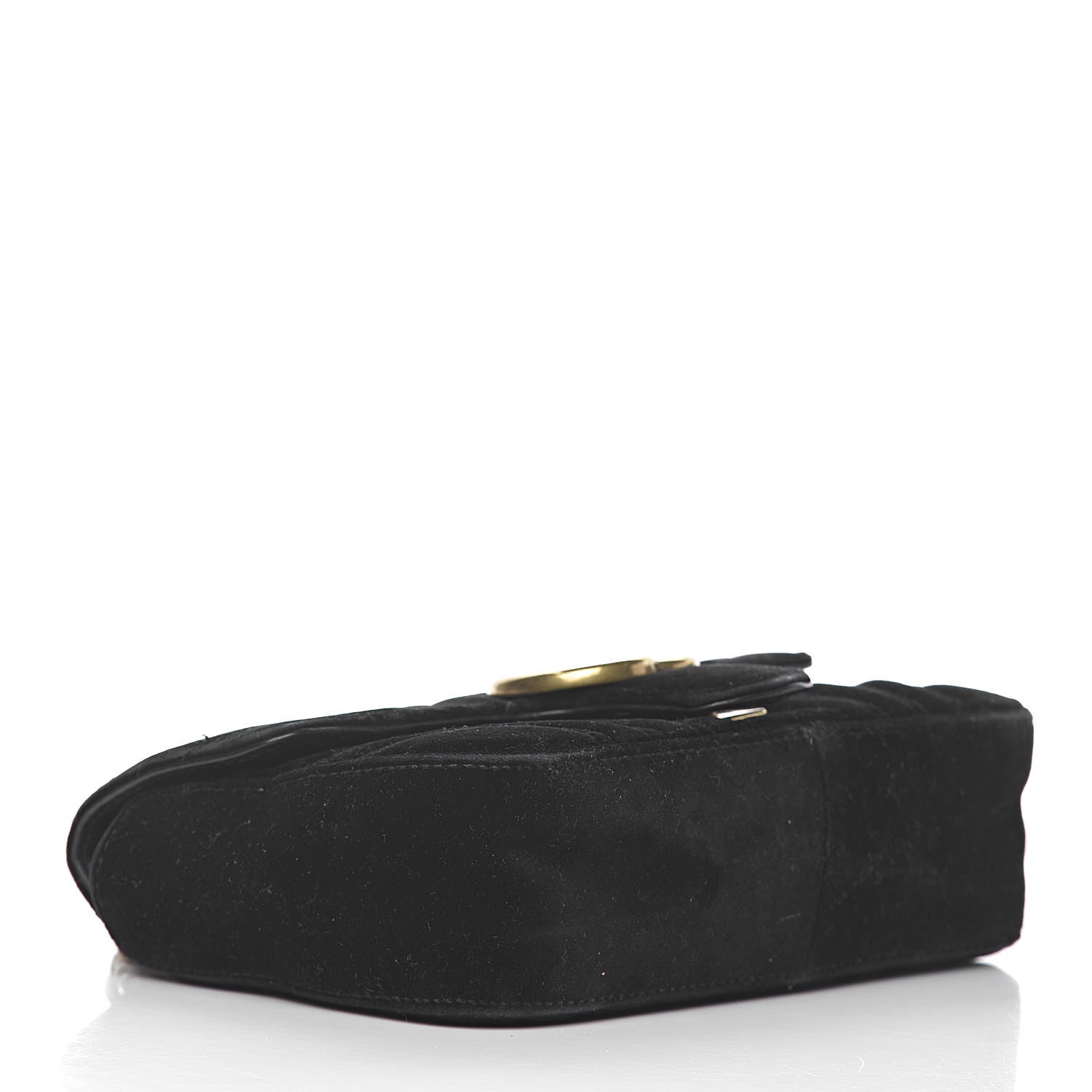 Gucci Velvet Matelasse Mini GG Marmont Shoulder Bag Black 4 of 15