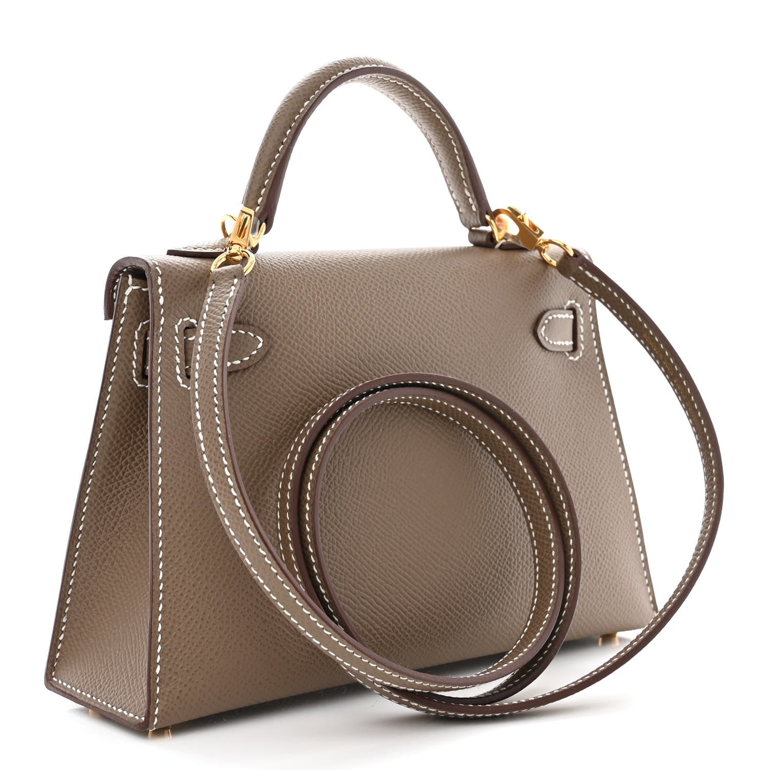 Hermes Epsom Mini Kelly Sellier 20 Etoupe 3 of 12
