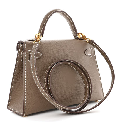 Hermes Epsom Mini Kelly Sellier 20 Etoupe 3 of 12