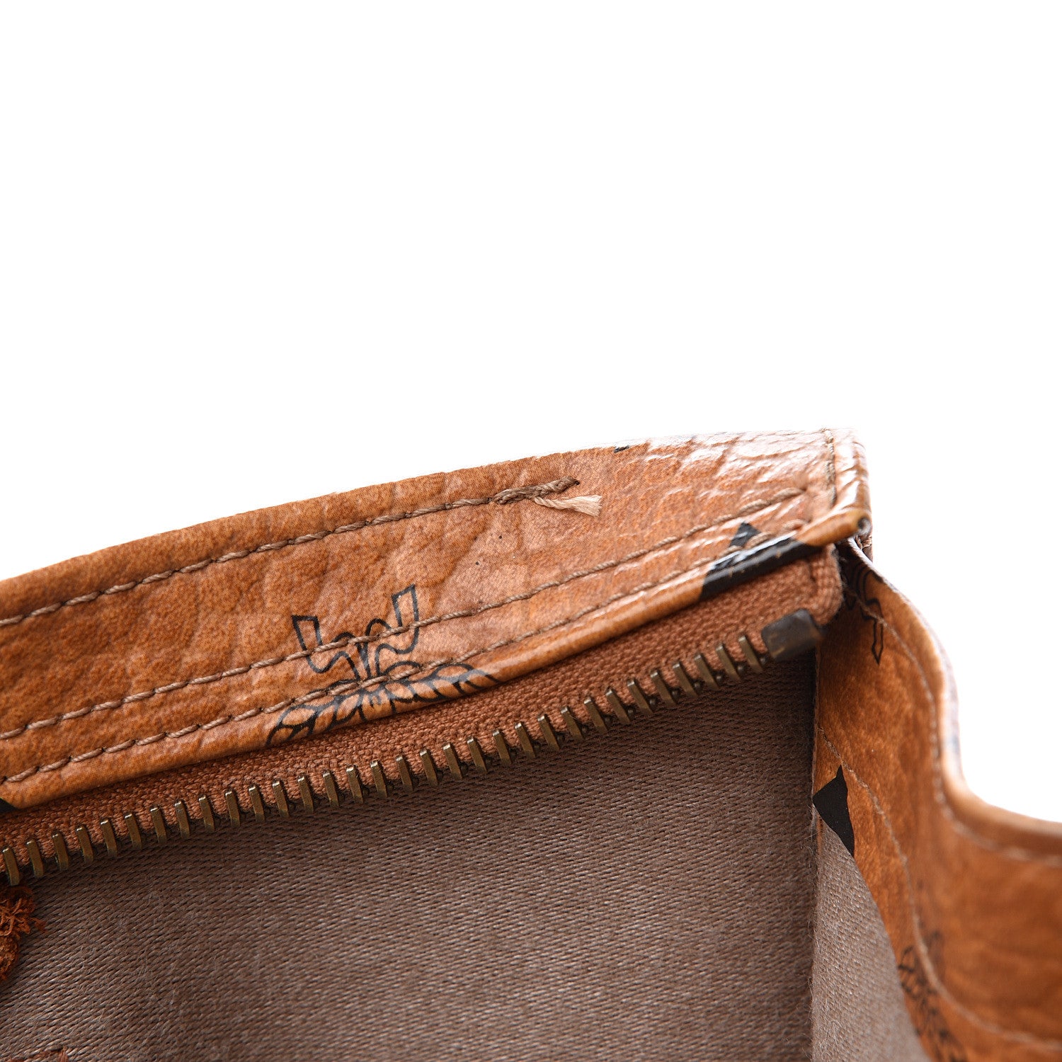 MCM Visetos Shopper Tote Cognac 6 of 11