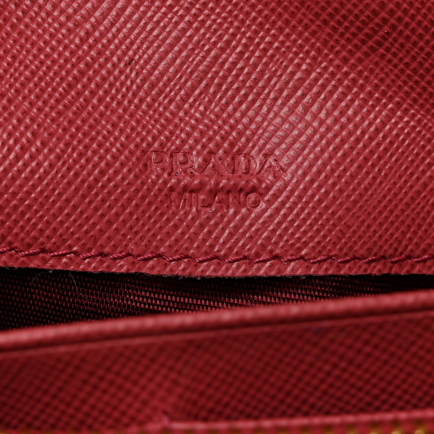 Prada Saffiano Metal Continental Flap Wallet Fragola 6 of 10