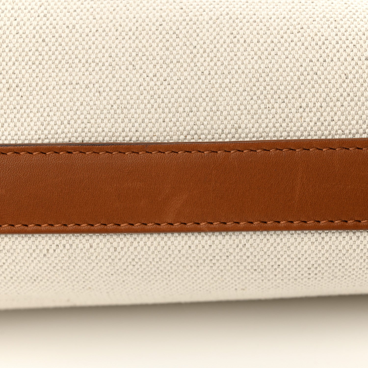 Saint Laurent Canvas Smooth Calfskin Universite North South Foldable Tote Naturel Brick 10 of 12