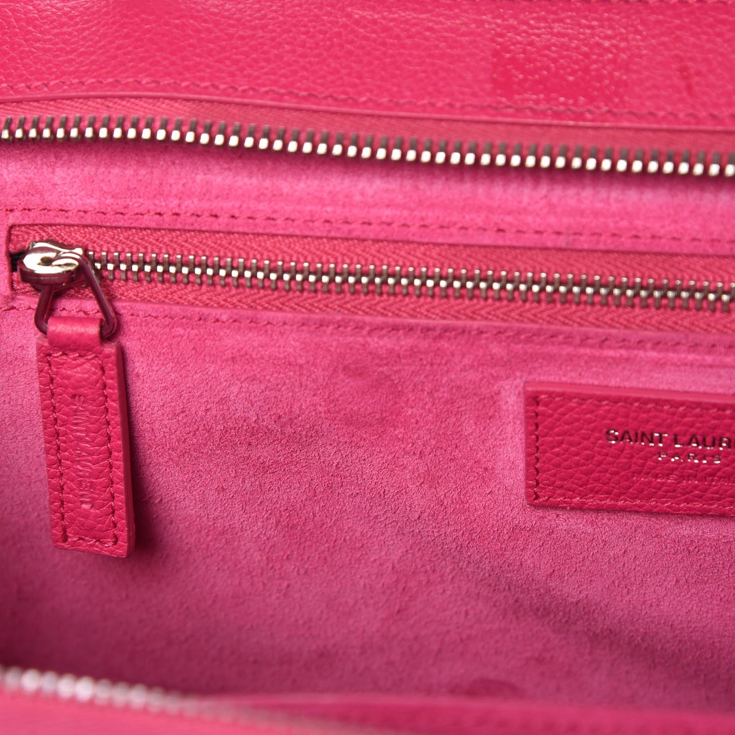 Grained Calfskin Small Cabas Rive Gauche Bubblegum