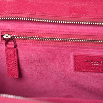 Saint Laurent Grained Calfskin Small Cabas Rive Gauche Bubblegum 8 of 10