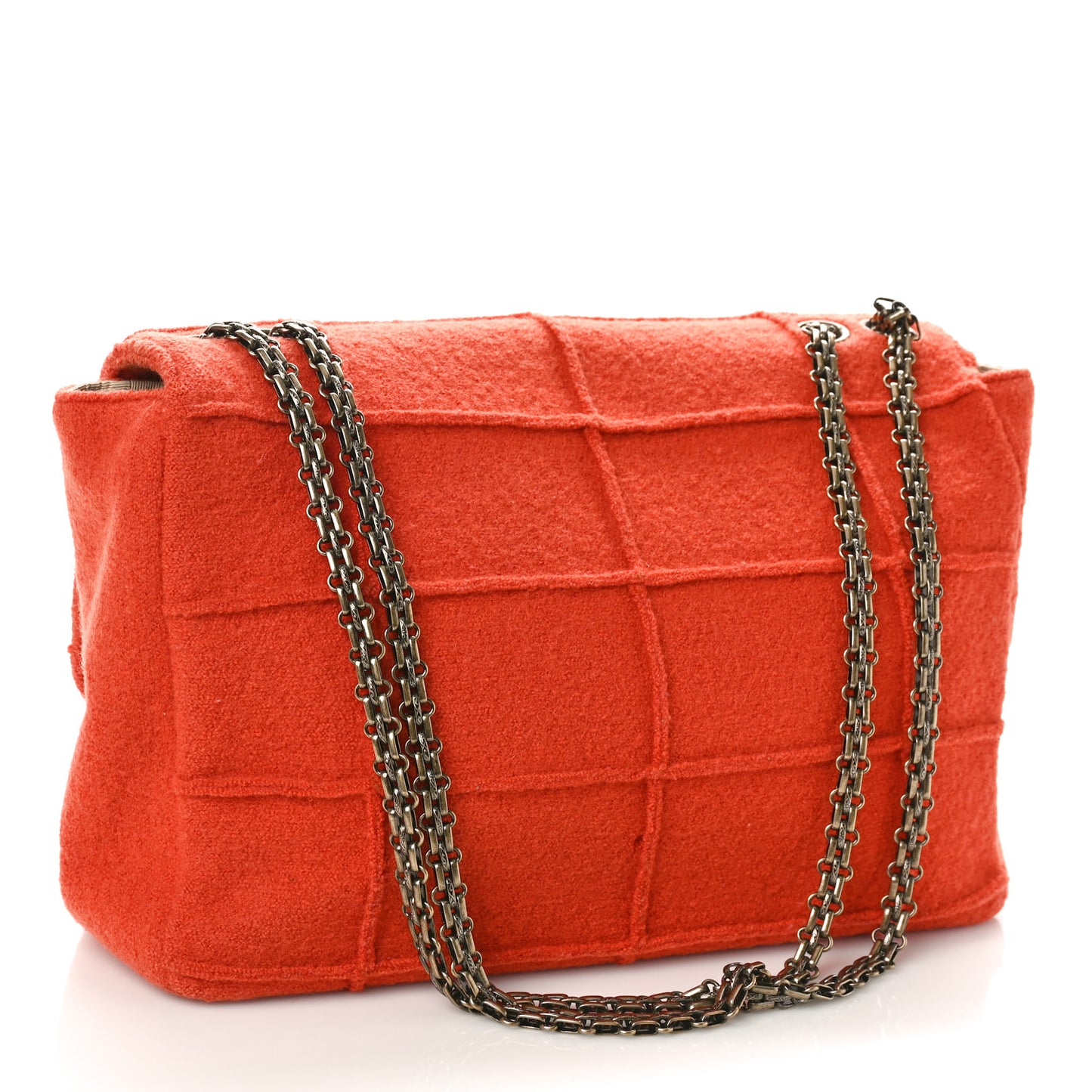 Wool Jumbo Chocolate Bar Mademoiselle Flap Orange