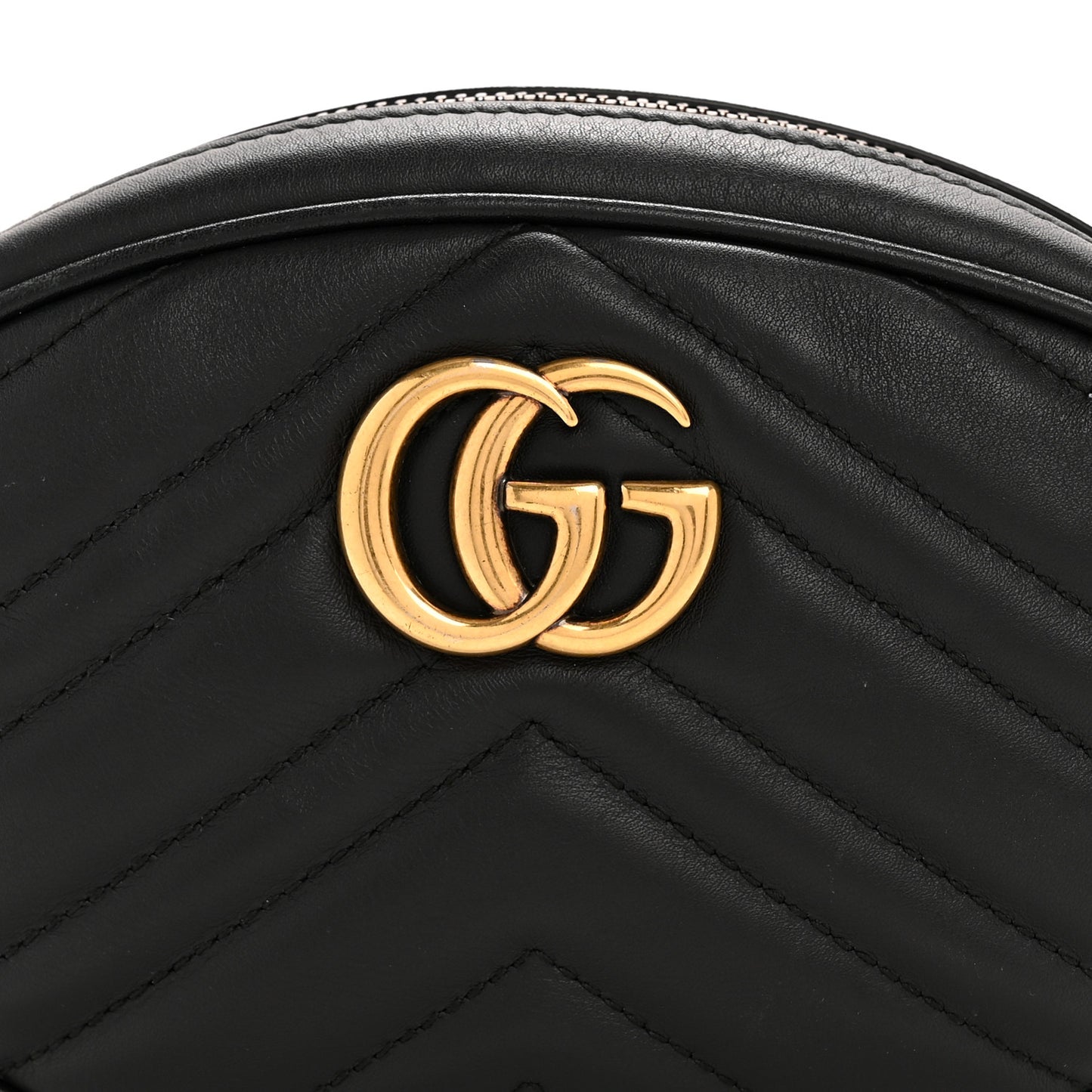 Calfskin Matelasse GG Marmont Belt Bag 95 38 Black