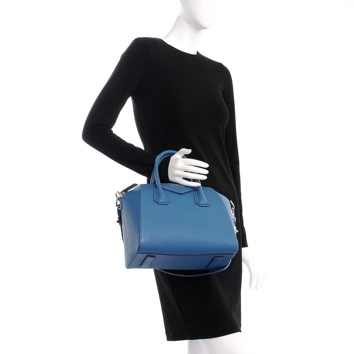 Givenchy Sugar Goatskin Small Antigona Mineral Blue 3 of 9