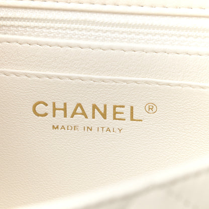 Chanel Lambskin Quilted Mini Rectangular Flap White 6 of 10