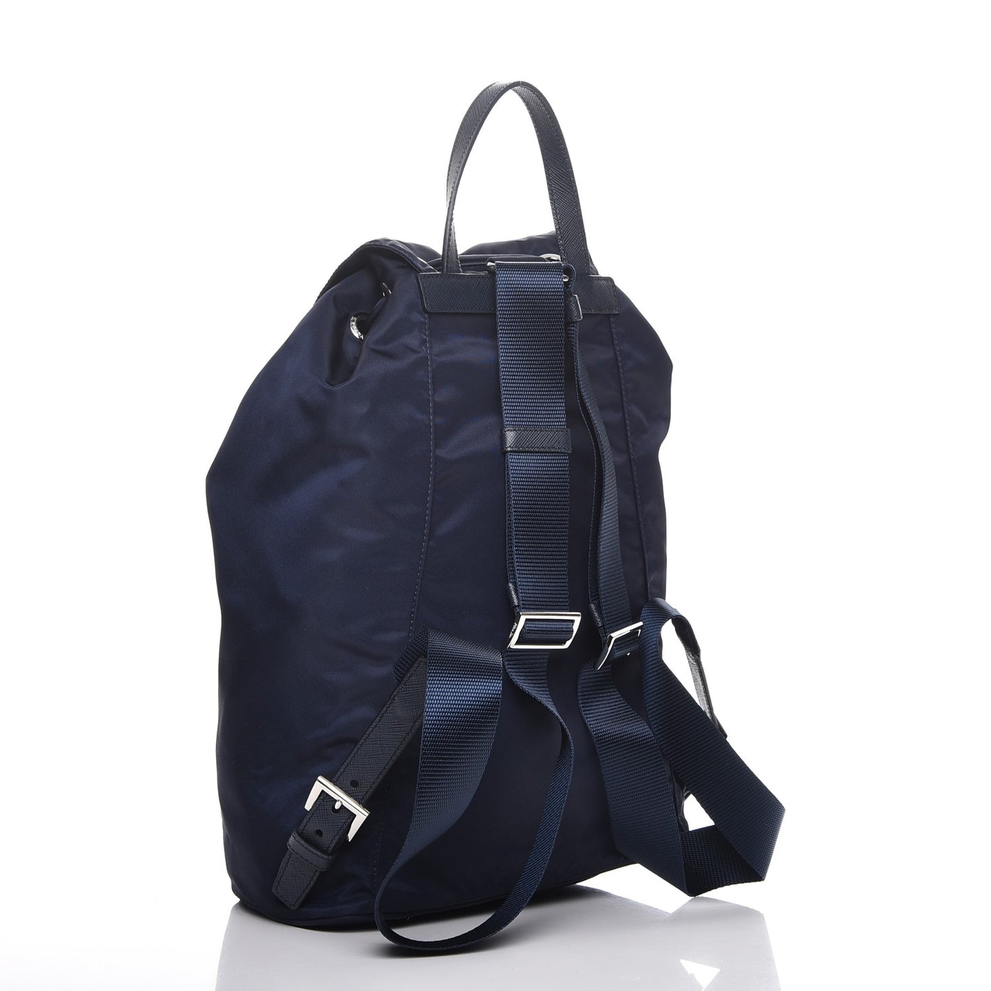 Nylon Vela Saffiano Medium Cinch Backpack Baltico