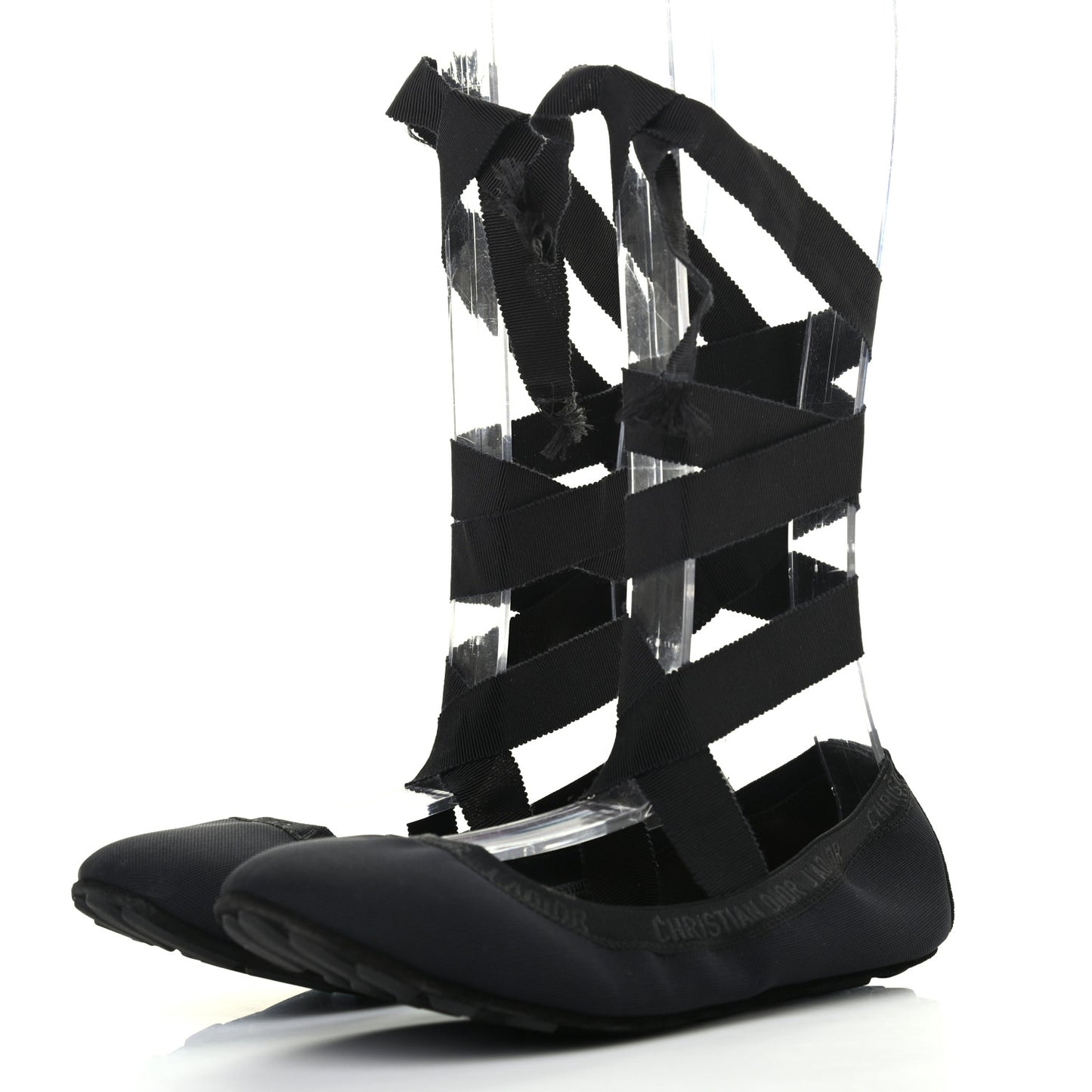 Micro Resille Academy Lace-Up Ballerina Flats 40 Black