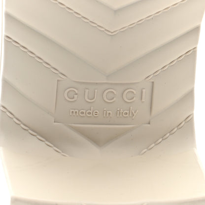 Gucci Rubber Gucci Logo Womens Platform 20/60mm Slide Sandals 38 Mystic White 7 of 8