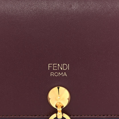 Fendi Vitello Liberty Vitello Century Bi-Color By The Way Compact Bi-Fold Wallet Bordeaux Sand 7 of 7