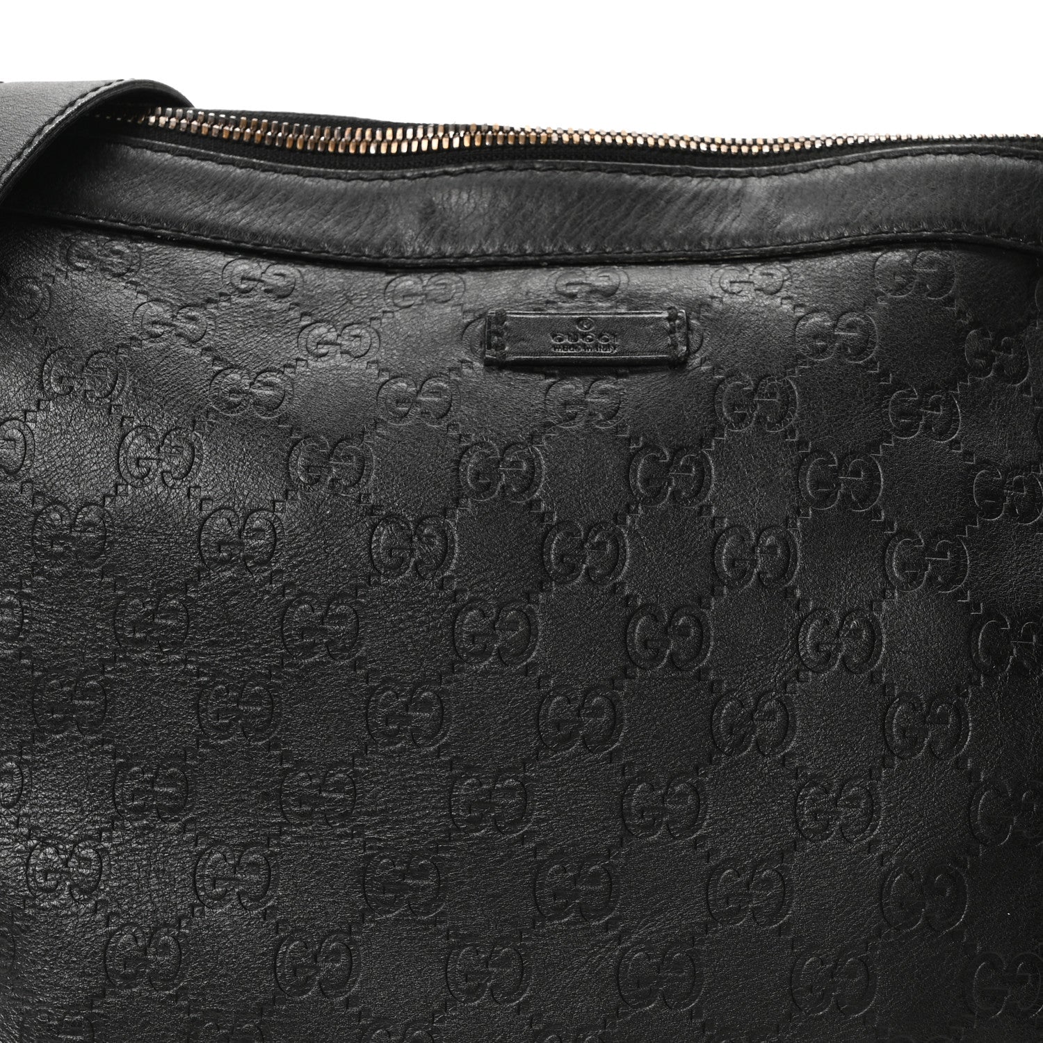 Gucci Guccissima GG Messenger Bag Black 8 of 10