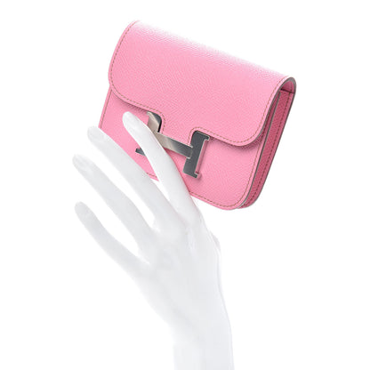 Hermes Epsom Constance Slim Wallet 5P Pink 3 of 7