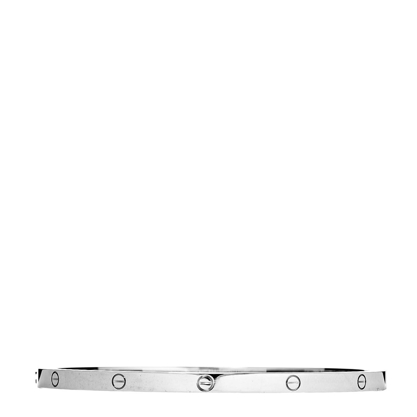 18K White Gold Small LOVE Bracelet 19