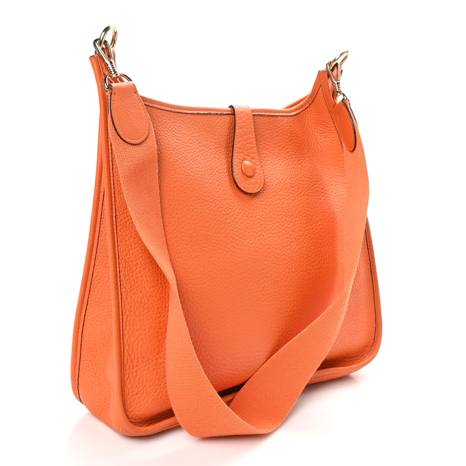 Hermes Taurillon Clemence Evelyne GM Orange 2 of 12