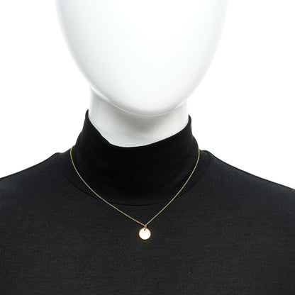 David Yurman 18K Yellow Gold Diamond Initial E Charm Necklace 2 of 5