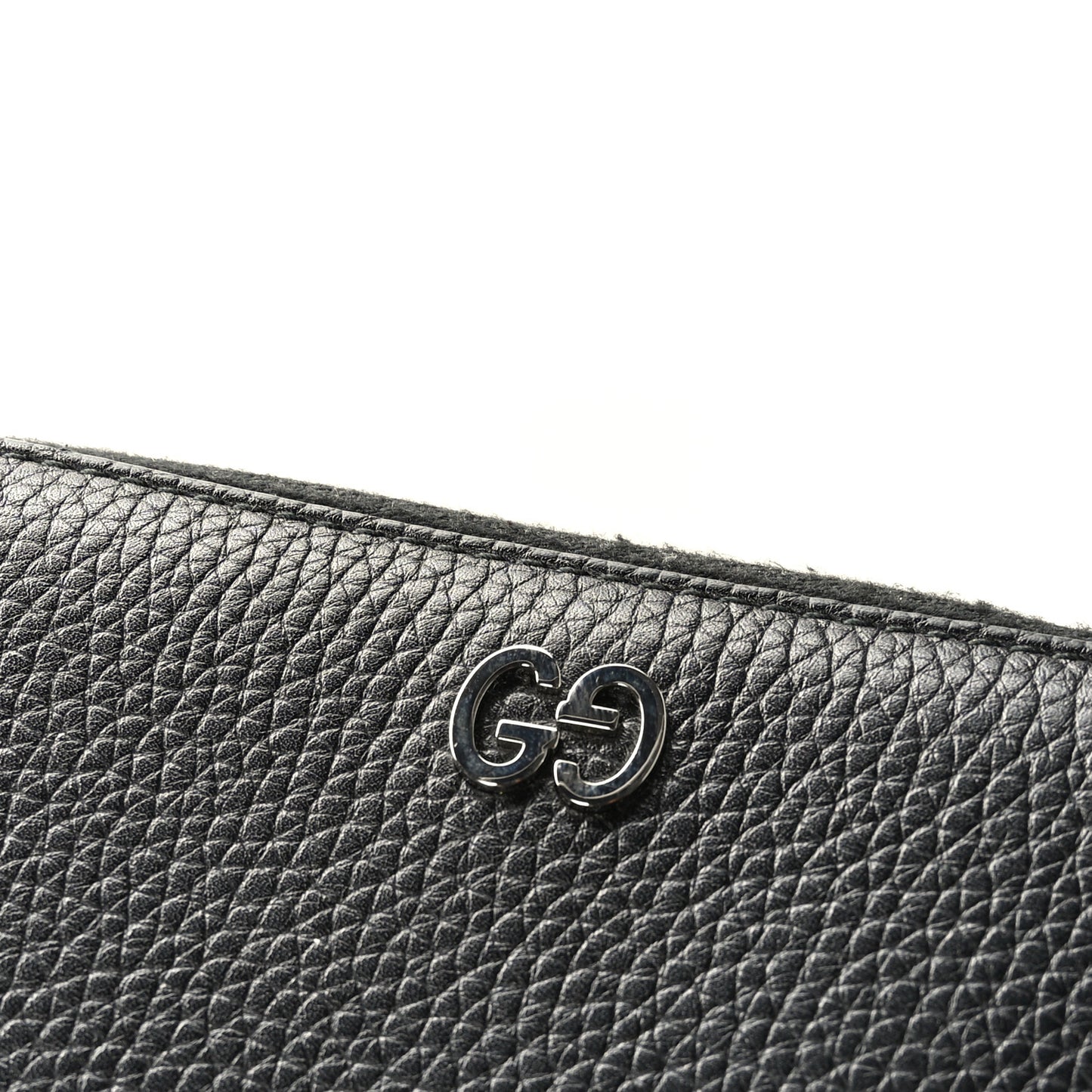 Pebbled Calfskin Dorian Zip Around Wallet Black