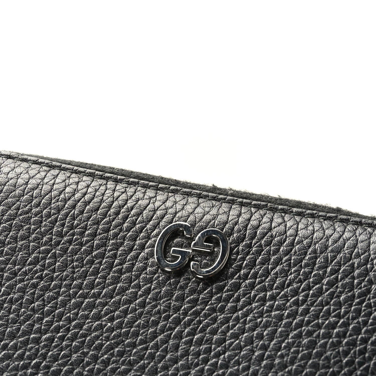 Gucci Pebbled Calfskin Dorian Zip Around Wallet Black 9 of 9