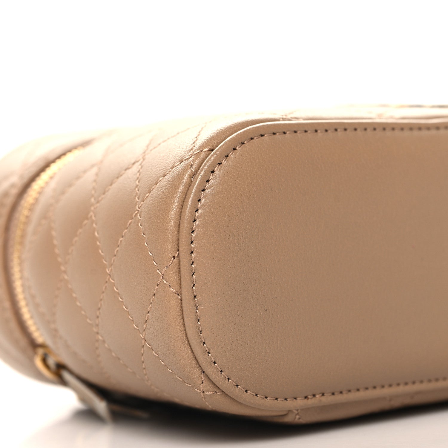 Saint Laurent Lambskin Quilted Mini Gaby Vanity Case Dark Toffee 8 of 9