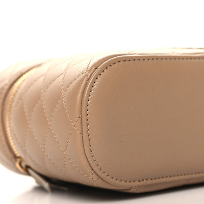 Saint Laurent Lambskin Quilted Mini Gaby Vanity Case Dark Toffee 8 of 9