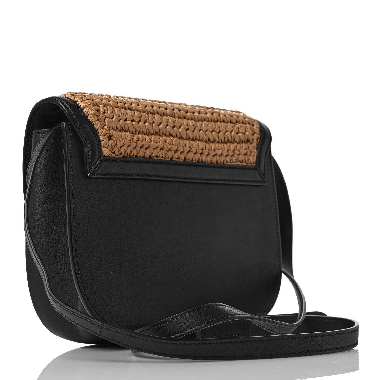Saint Laurent Woven Raffia Monogram Kaia Satchel Tan 3 of 9