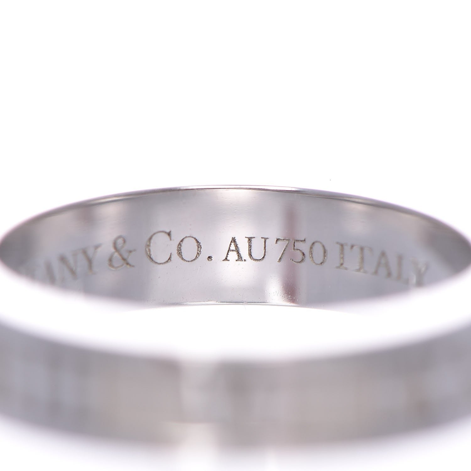 Tiffany 18K White Gold Atlas Ring 49.5 5 6 of 8