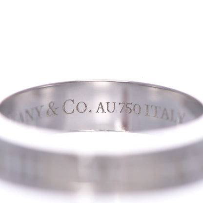 Tiffany 18K White Gold Atlas Ring 49.5 5 6 of 8