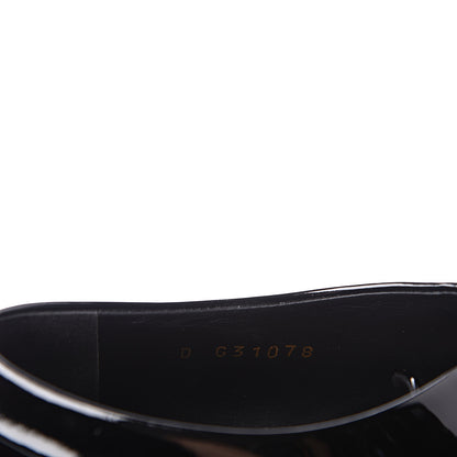 Chanel Patent Pearl CC Lace Up Oxfords 39 Black 10 of 11