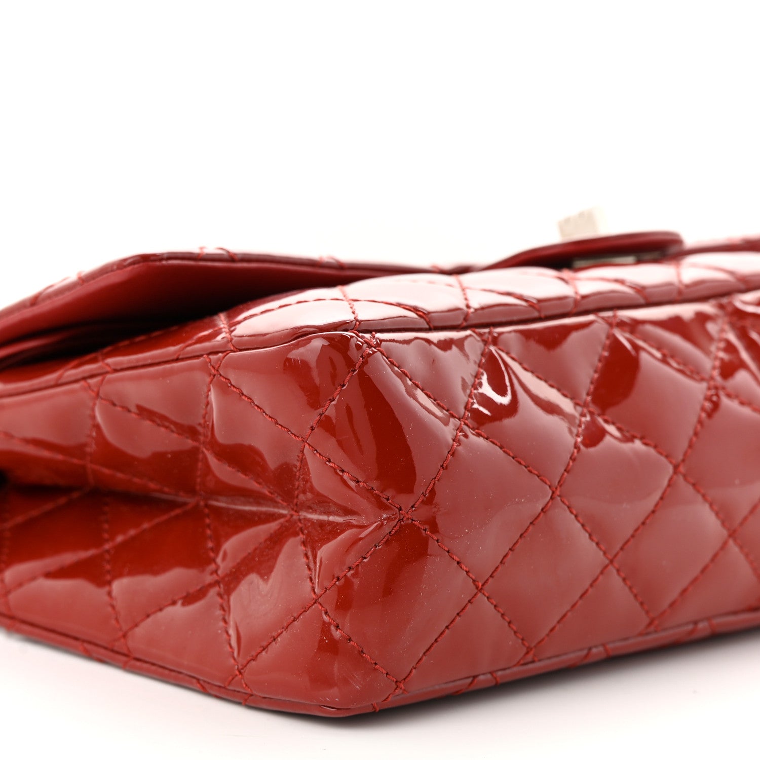 Chanel Patent Quilted 2.55 Reissue 226 Flap Red 9 of 11