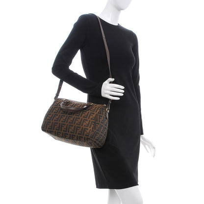 Fendi Zucca Vitello Artic Small Boston Tobacco Castagna 2 of 7