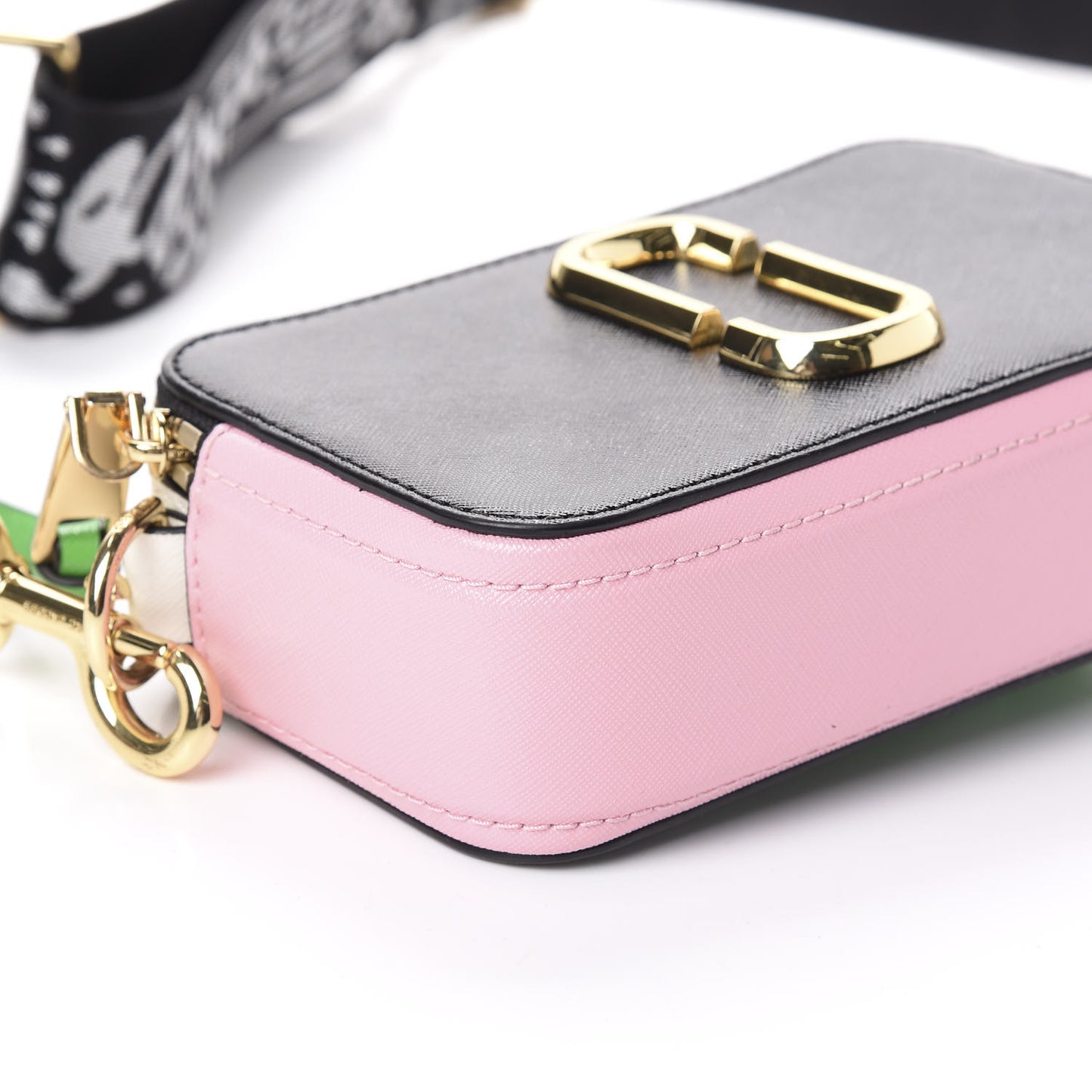 Saffiano Small Snapshot Camera Bag Black Multicolor