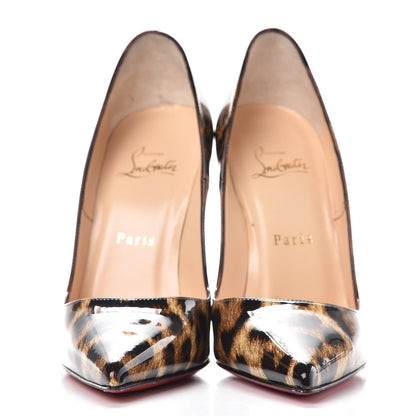 Christian Louboutin Patent Leopardino So Kate 120 Pumps 38 Brown 2 of 11