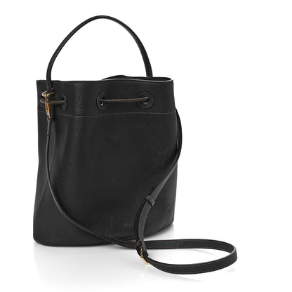 Burberry Grainy Calfskin Small TB Bucket Bag Black 3 of 8