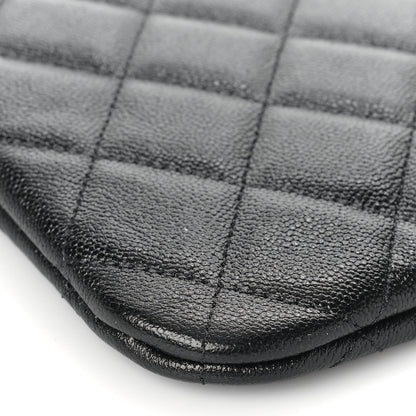 Chanel Caviar Quilted Studded CC Medium Cosmetic Case Black 8 of 9