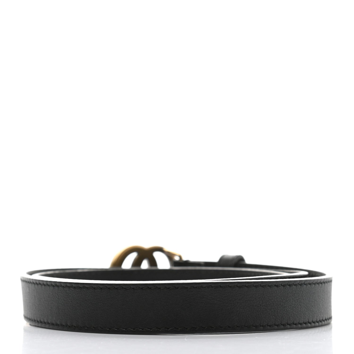 Gucci Calfskin Double G 20mm Belt 80 32 Black 2 of 6