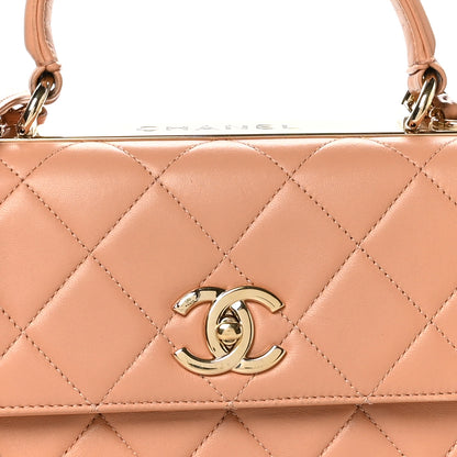 Chanel Lambskin Quilted Small Trendy CC Dual Handle Flap Bag Camel 9 of 11