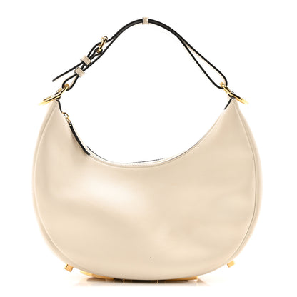 Fendi Vitello Grace Matte Small Fendigraphy Hobo Bag White Ice 1 of 12