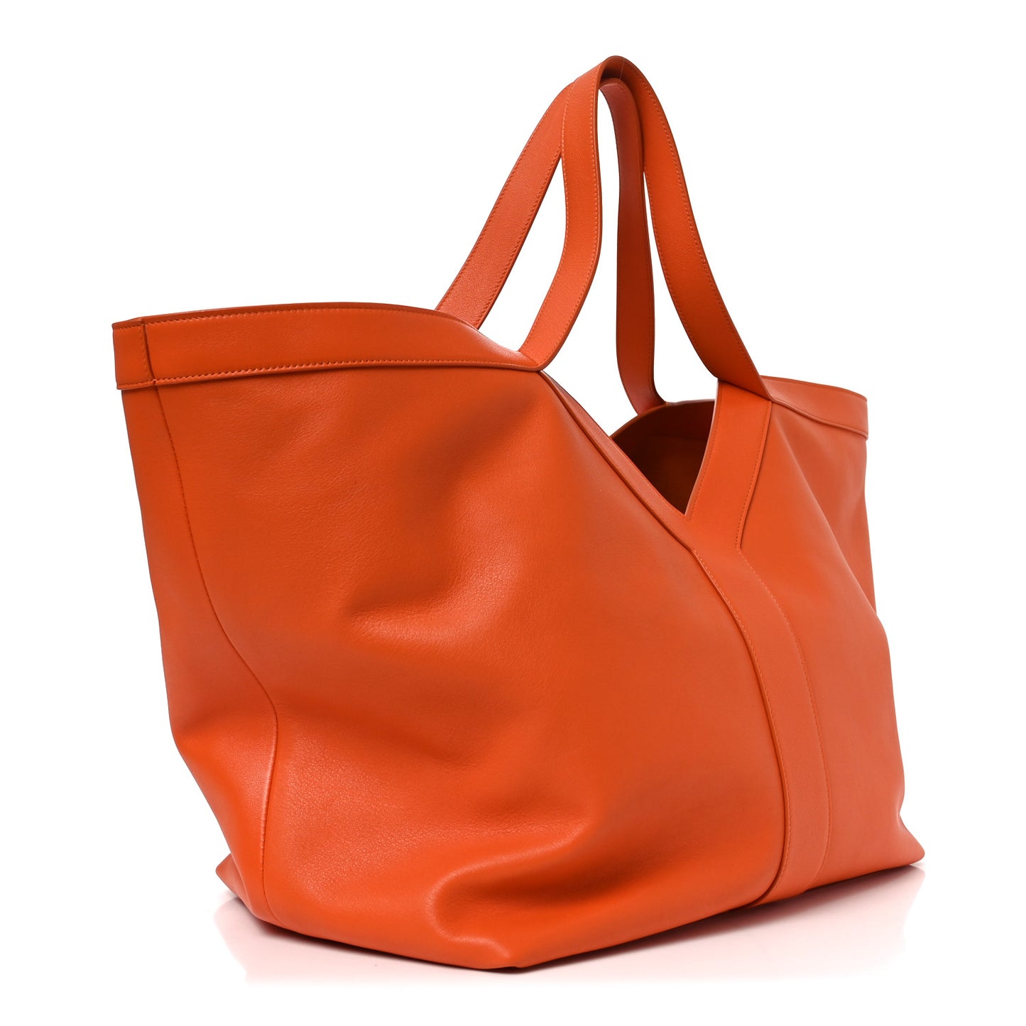 Calfskin Y Tote Mandarin Glow Mandarin Glow