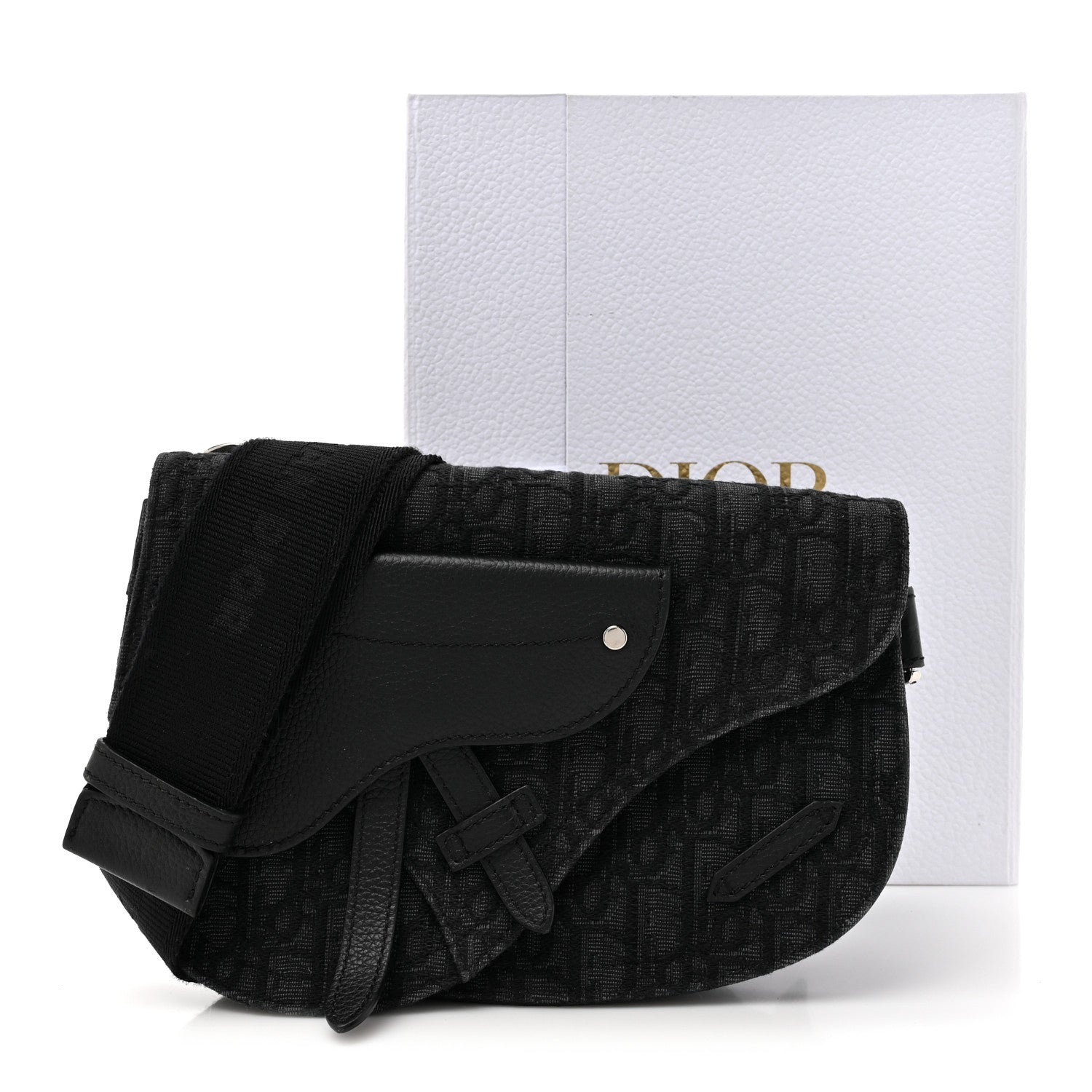 Christian Dior Oblique Saddle Messenger Pouch Black 16 of 16
