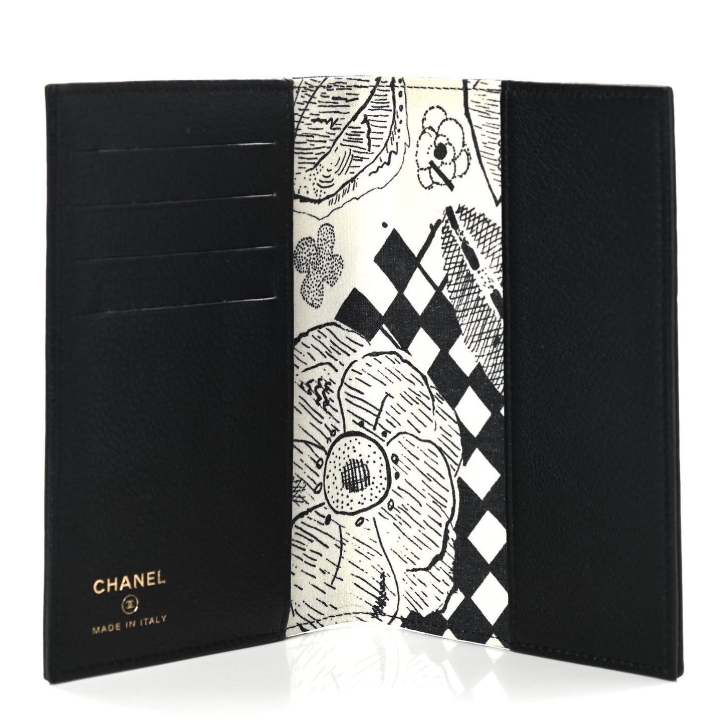Goatskin Passport Holder Black