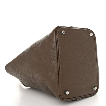 Hermes Taurillon Clemence Picotin Lock 18 PM Etoupe 4 of 10