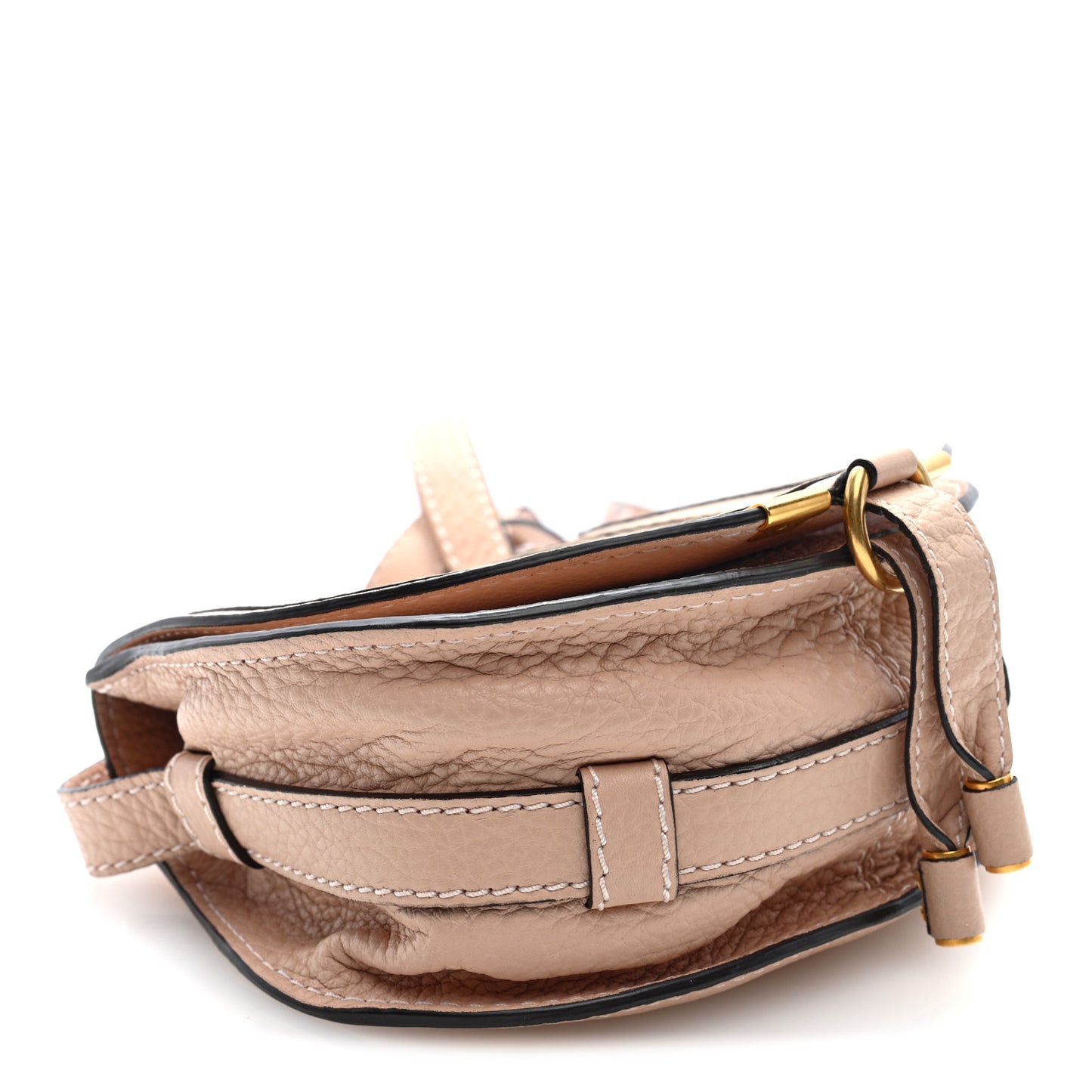 Calfskin Mini Marcie Round Crossbody Bag Blush Nude