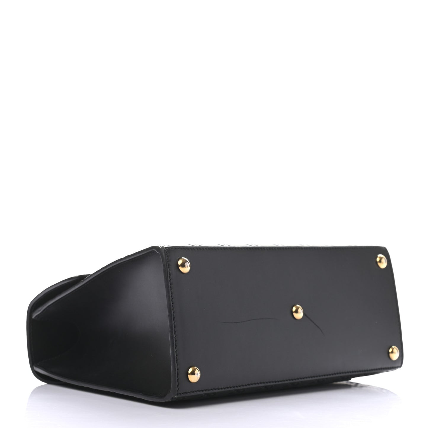 Guccissima Signature Small Padlock Top Handle Bag Black