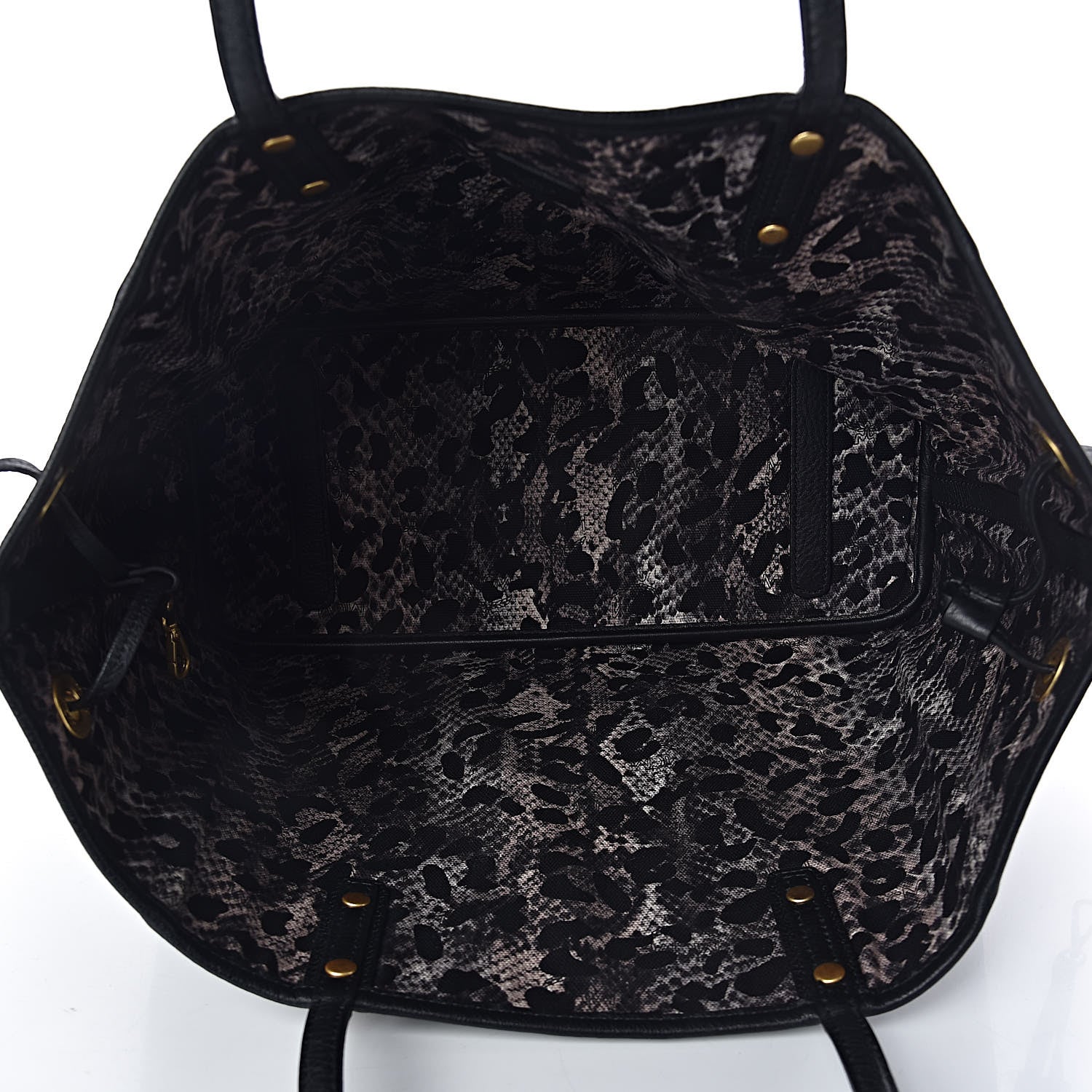 MCM Visetos Medium Project Reversible Shopper Tote Black 9 of 15