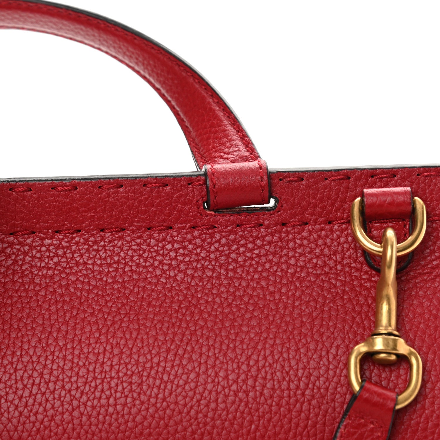 Gucci Calfskin Small GG Marmont Top Handle Bag Vulcanic Red 13 of 13