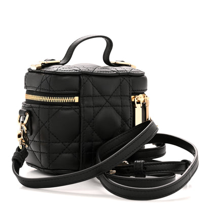 Christian Dior Lambskin Cannage Micro Lady Dior Vanity Case Black 3 of 11
